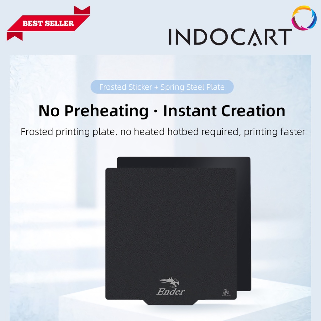 INDOCART Frosted Cold Printing Platform w/Magnetic Sticker 235x235x0.3