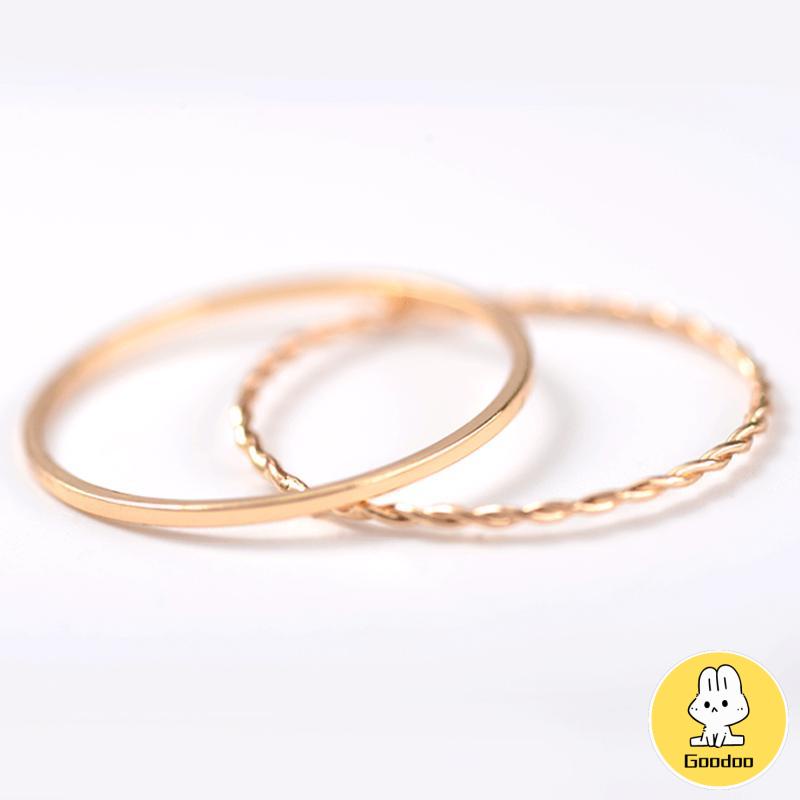 Cincin Mini Korea Wanita simple elegant fashion cocok untuk pesta formal dan hadiah -Doo