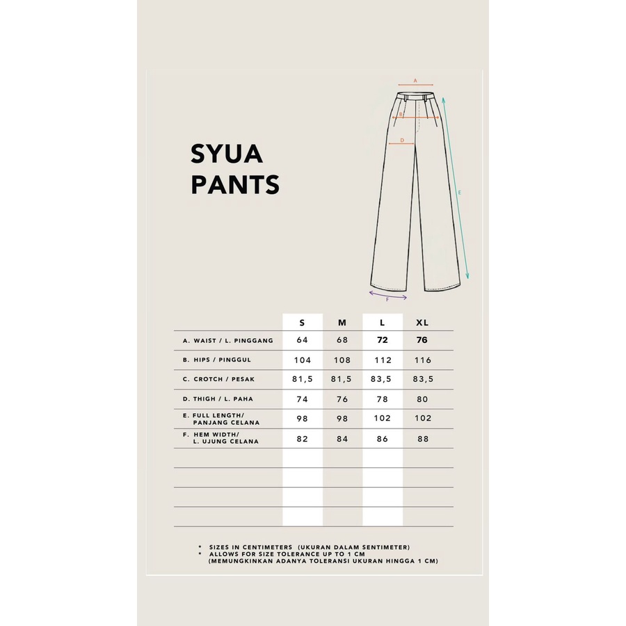 SYUA PANTS PLAIN - KAMI