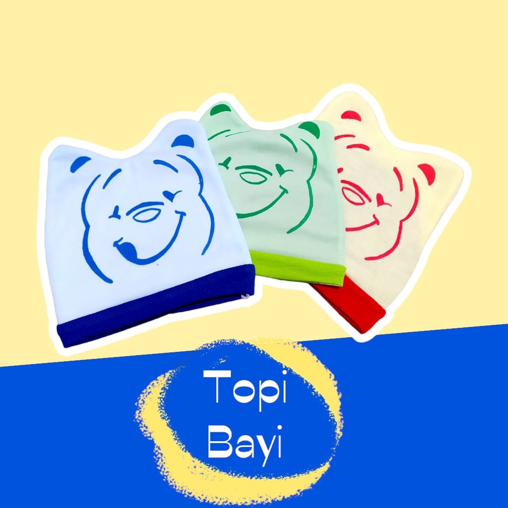 Topi Bayi 0-3 Bulan Newborn | Topi Karakter Bayi Lucu