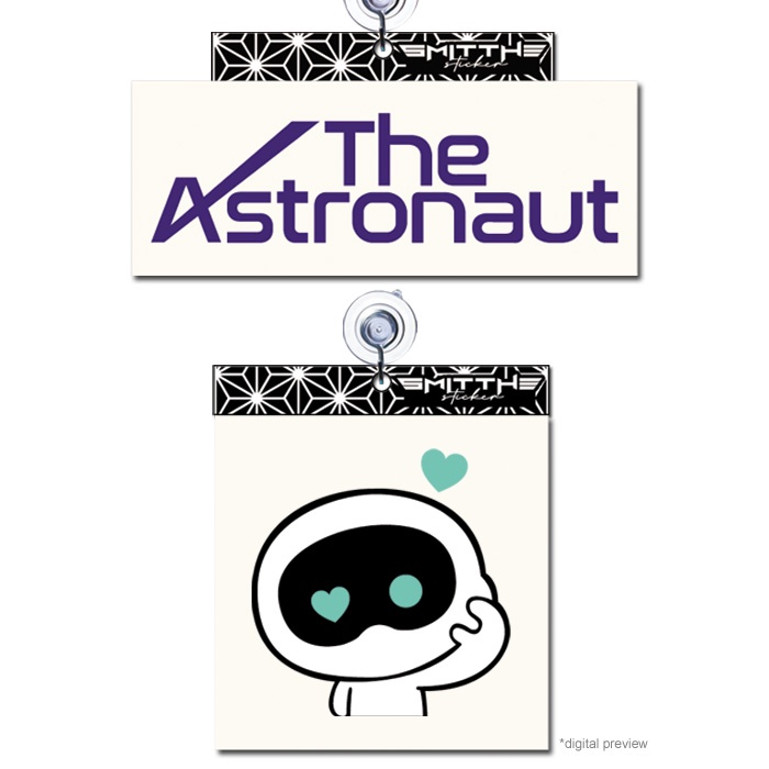 Stiker JIN The Astronaut Wooteo Cutting Sticker Decal Waterproof