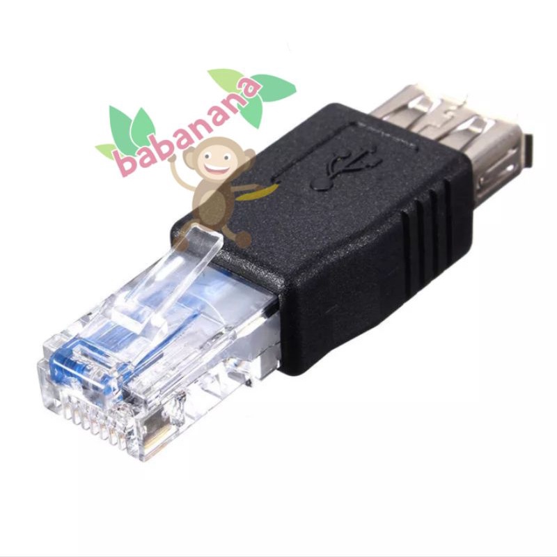 USB Female Type A to RJ45 LAN Ethernet Adapter Converter