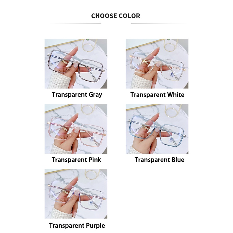 Tr90 Kacamata Anti Radiasi Komputer Frame Kotak Untuk Pria / Wanita