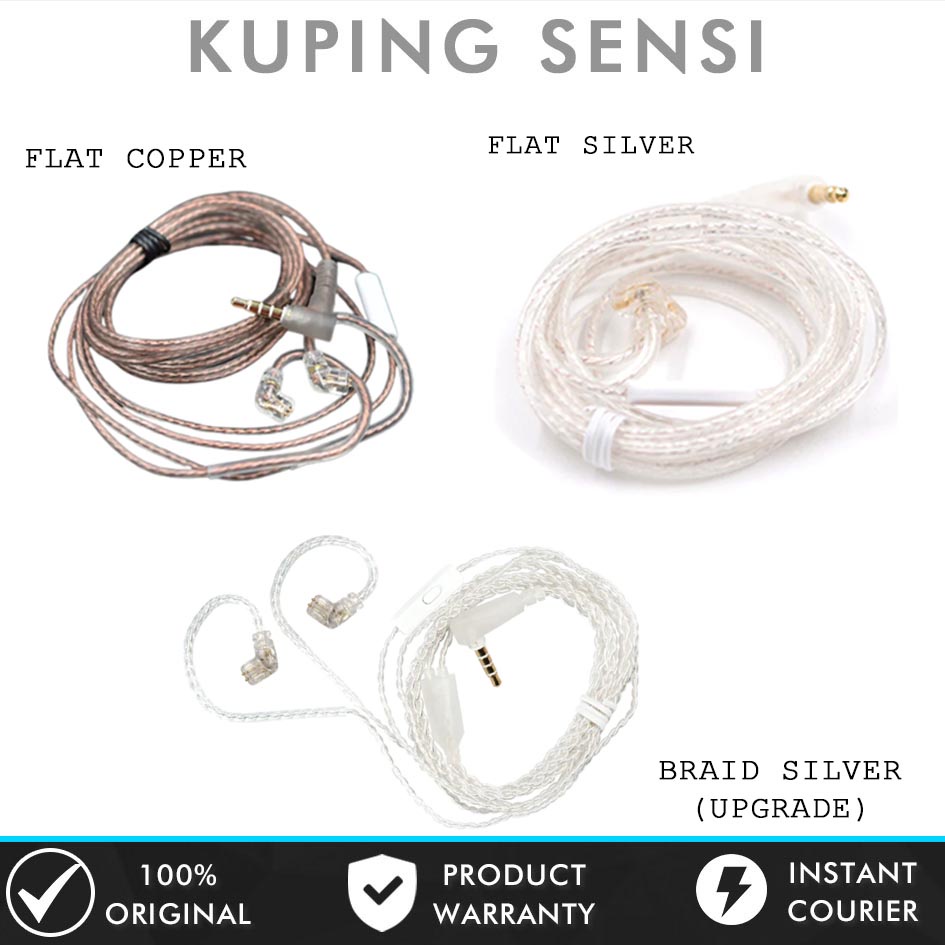 Kabel KZ OFC Copper / SIlver KZ Cable with Mic for ZSN Pro ZS3 ZS5 ZSA ZS10 PRO X ZST ZST X ZST PRO ZS4 ZS3 ZS3E CCA CRA TRN MT1 TRN ST1 M10 CCA CA4 CCA C12 ZSX