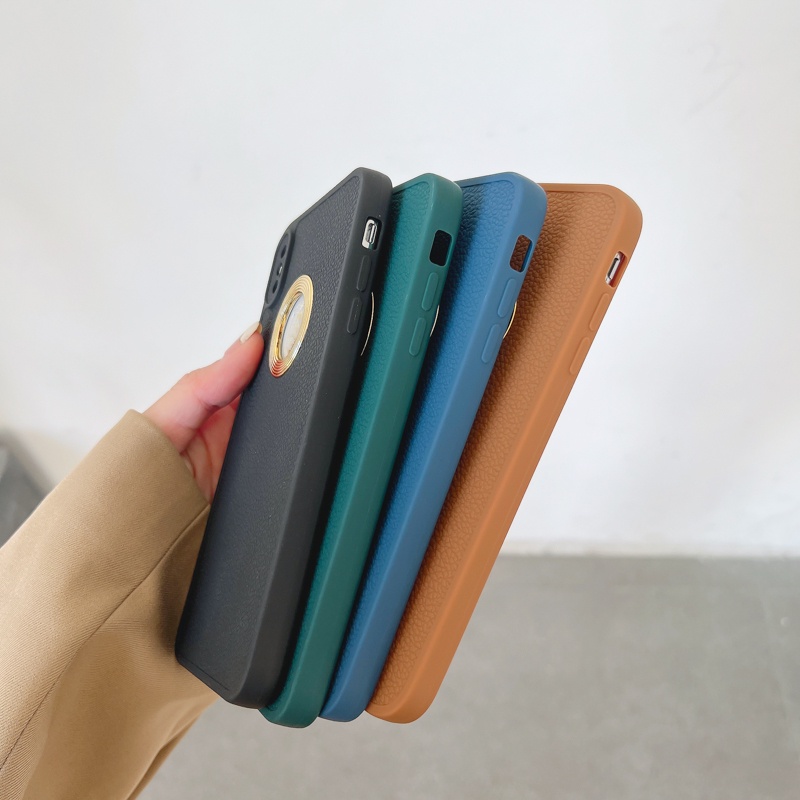 Casing Soft Case Bahan Kulit Desain Hollow Gaya Mewah Untuk iPhone 7 Plus / 8 Plus / X / XS MAX / XR / 11 Pro