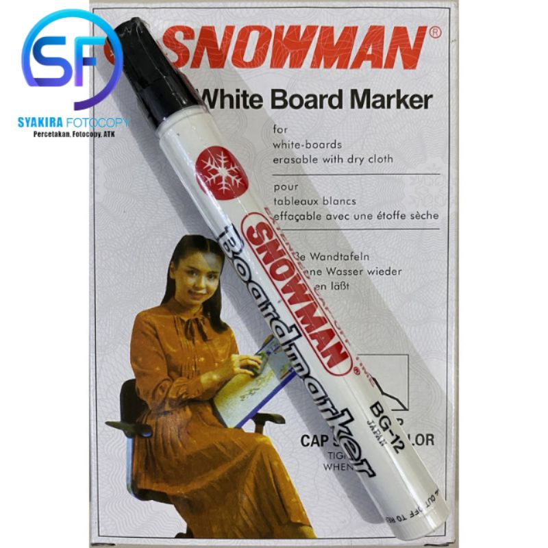 

SNOWMAN WHITEBOART SPIDOL BOARDMARKER BISA DIHAPUS ORIGINAL TERLARIS