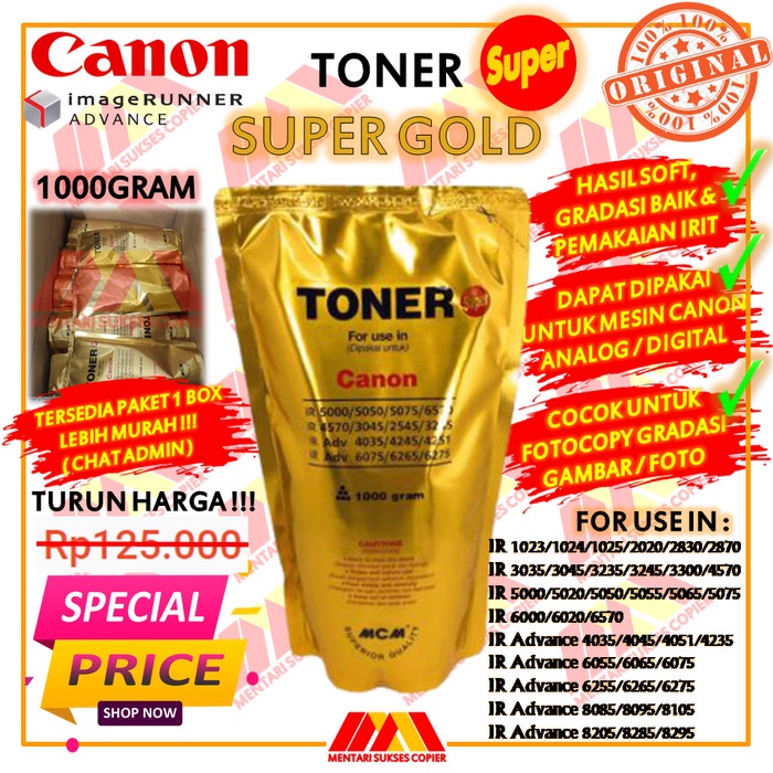 

Limited Toner Super Gold Mcm Mesin Fotocopy Kualitas Terbaik