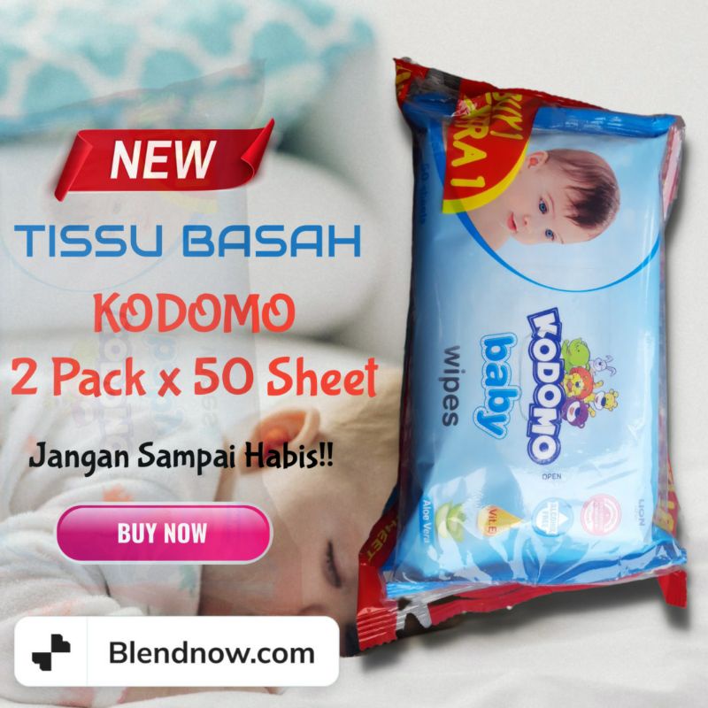 Tisu Basah KODOMO BABY WIPES Extra Beli 1 Gratis 1 Original Hemat