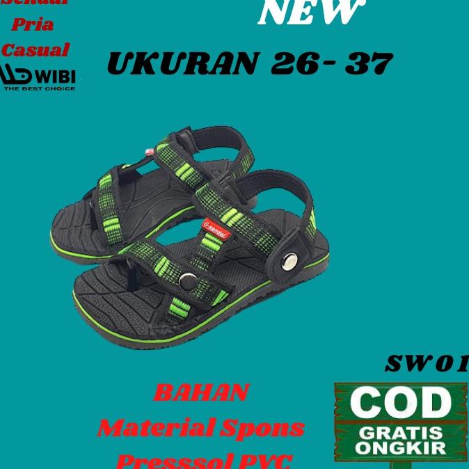 QAT.18Oc22ᵟ ▫ Sandal Selop Anak Cowok Sedal Sadal Gunung Ank Remaja Sendal Anak Laki Laki Tanggung U
