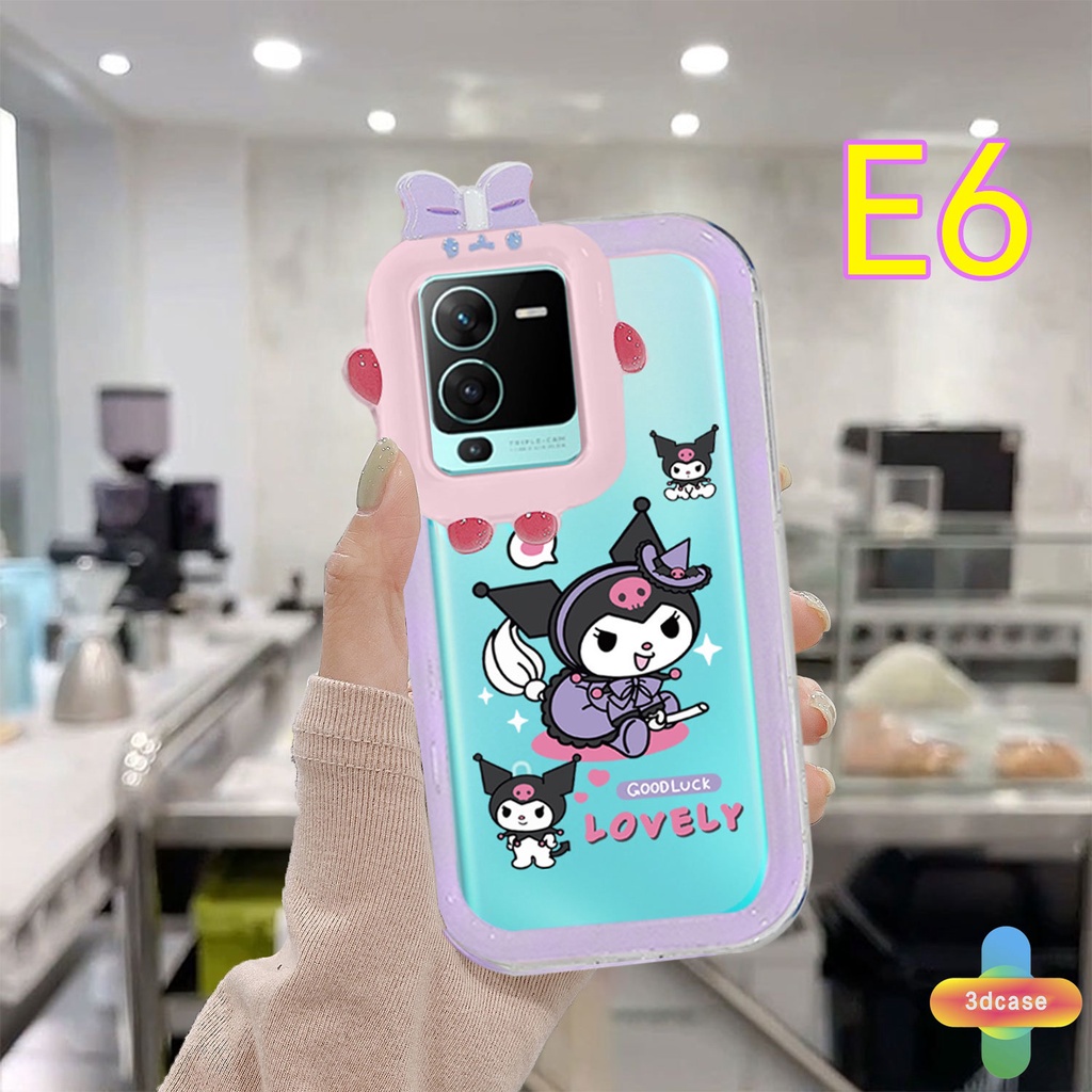 Case Desain Kartun Monster 3D Untuk VIVO Y12S Y12 Y20 Y15S Y35 Y22 Y22S Y91C Y21 2021 V23E Y16 V21 Y21A Y21T Y30 Y35 Y21S Y20S Y12i Y33T Y01 Y91 Y22 Y22S Y30i Y93 Y95 Y15 Y17 T1 Y55 Y75 Y50 Y53S Y51 2020 Y51A Y10 Y33S Y1S Y11 Y31 Y20i Y91i