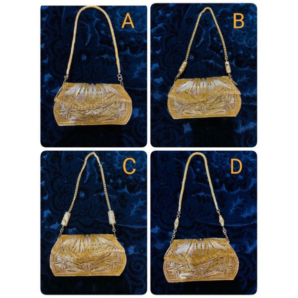 tas pesta kecil (tdk masuk hp besar) lapis emas mewah