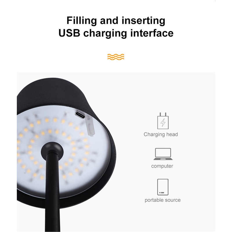 ღ Retro Cordless Meja Lampu Portable Suasana Led Malam Lampu Usb Pengisian Kamar Tidur Restoran Samping Tempat Tidur Teras Outdoor Camping Lampu Meja