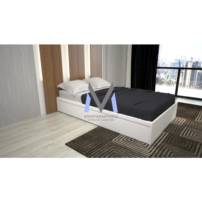 Rangka Ranjang Dipan Laci / Divan Laci / Tempat Tidur Laci 100X200 Cm