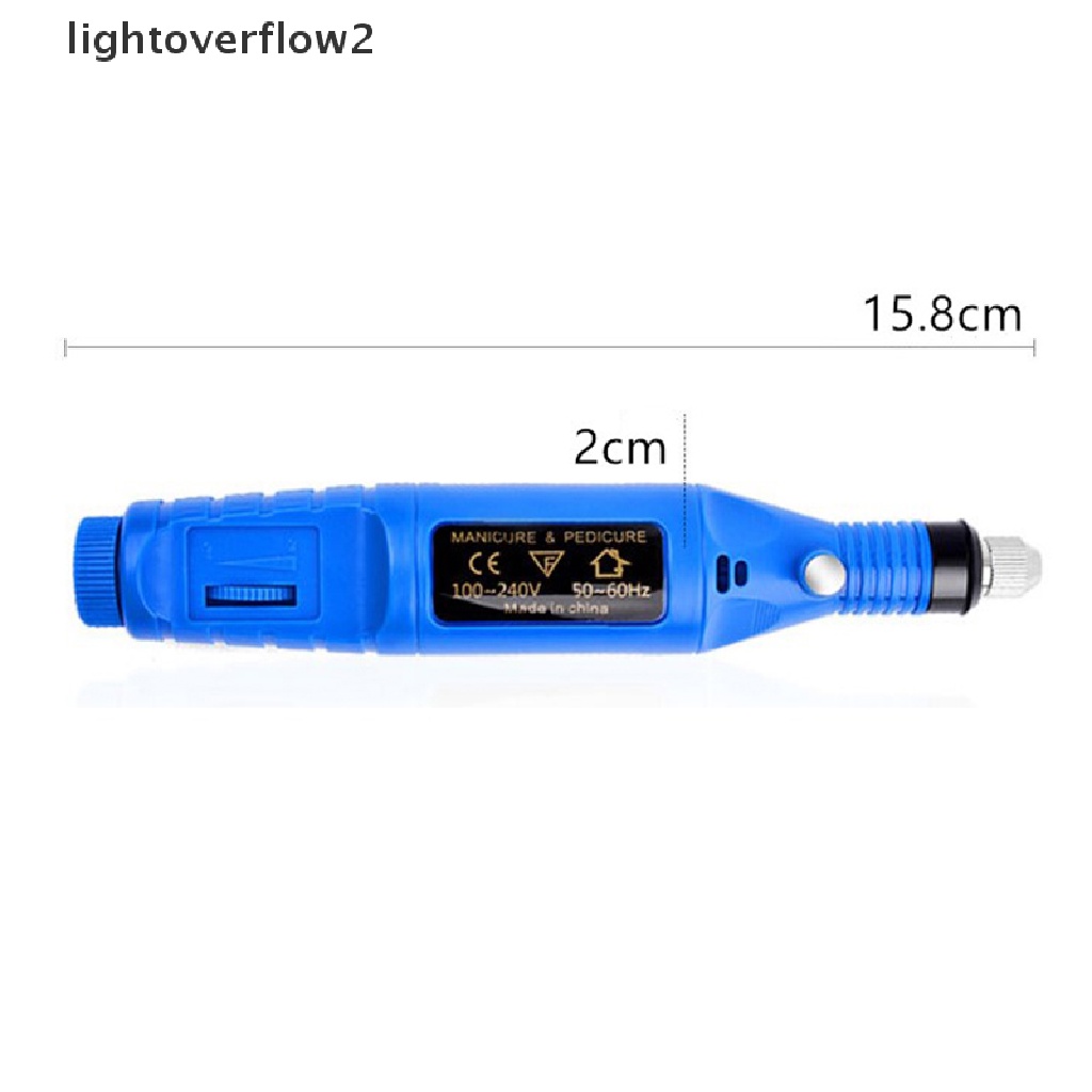(lightoverflow2) Mesin Kikir Kuku Elektrik Portable Untuk Manicure / Pedicure