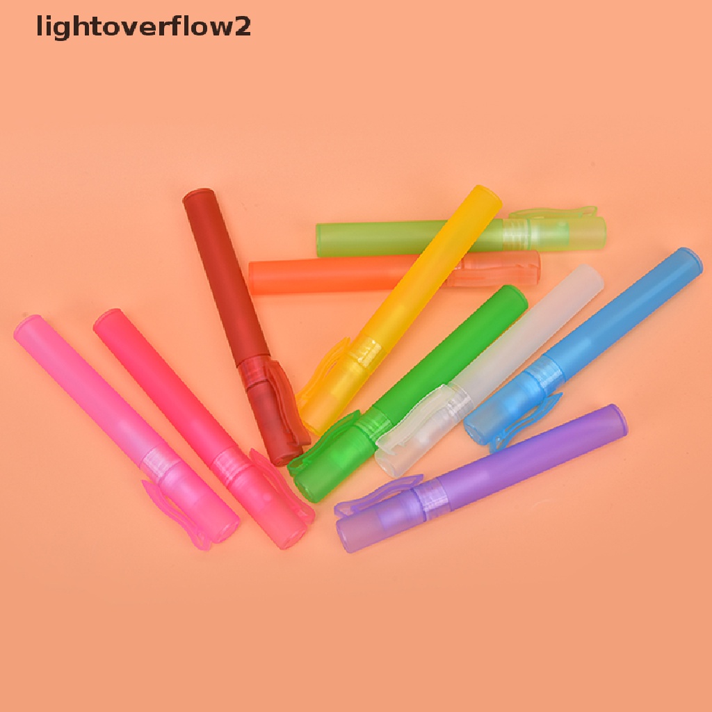 (lightoverflow2) 10pcs Botol Plastik Atomiser Portable Ukuran 10ML