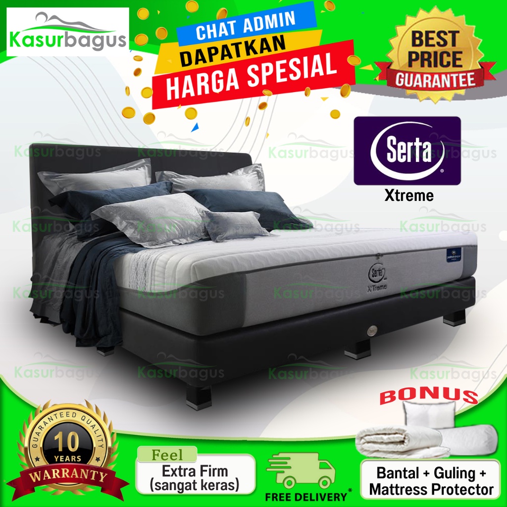 Serta Kasur Springbed New Xtreme - Full Set 180x200