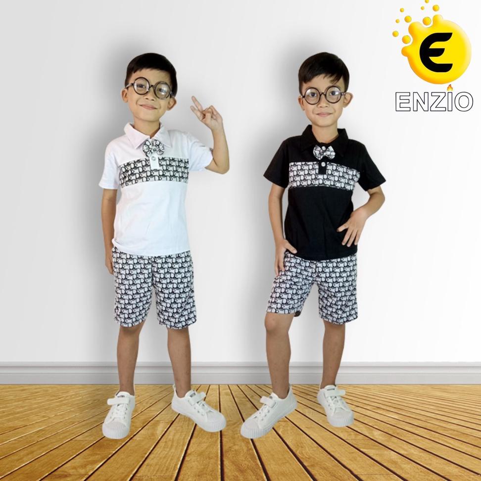 Z1H0 Setelan Baju Anak Cowo PITA  (1-4 Tahun) Enzio 90P