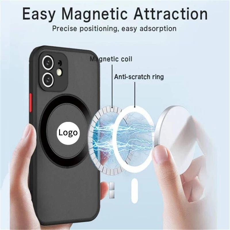 Casing Armor Magnetik Transparan Shockproof Untuk iPhone 14 13 12 11 Pro MAX Plus X XS MAX XR