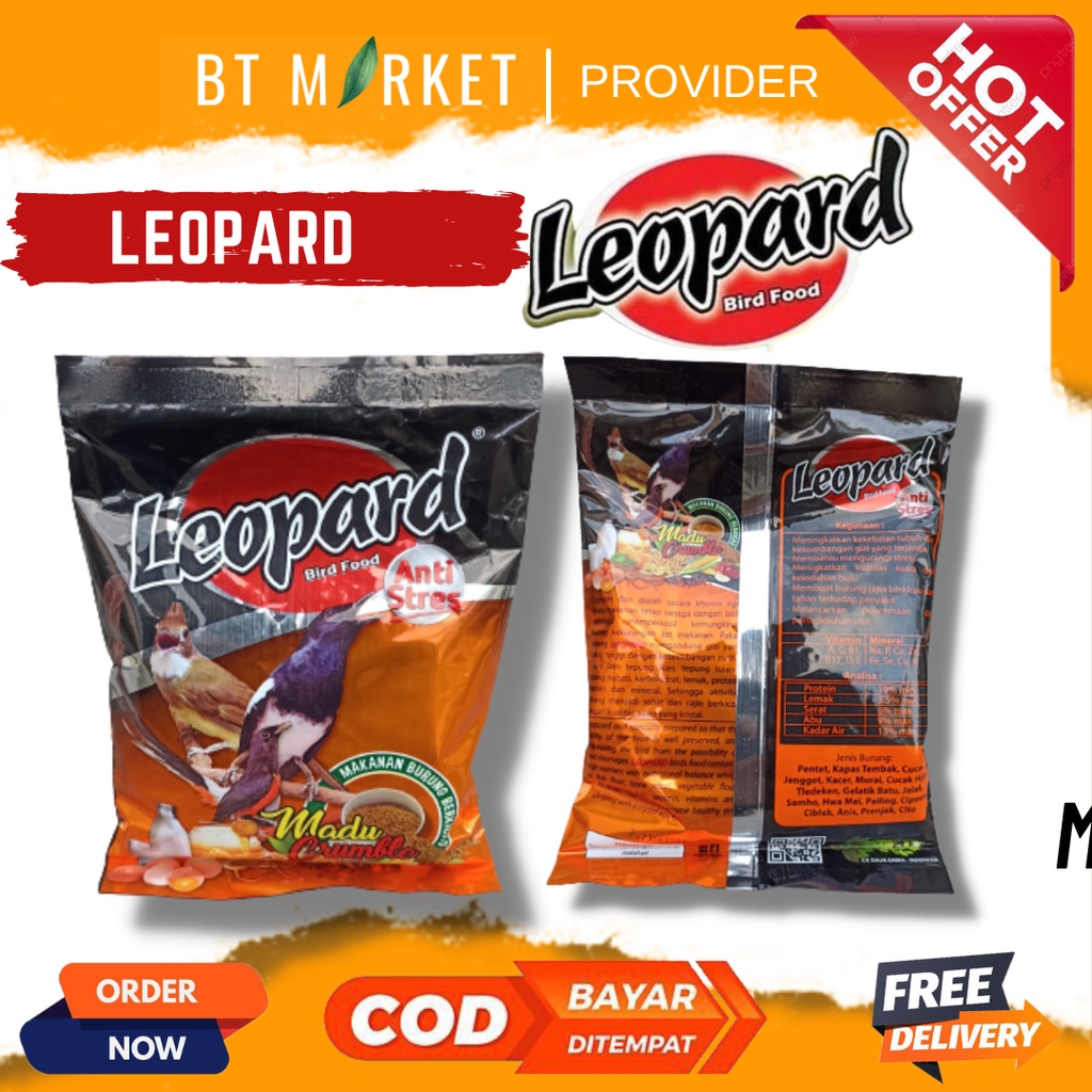 LEOPARD MADU CRUMBLE VOER KASAR BURUNG BERKICAU