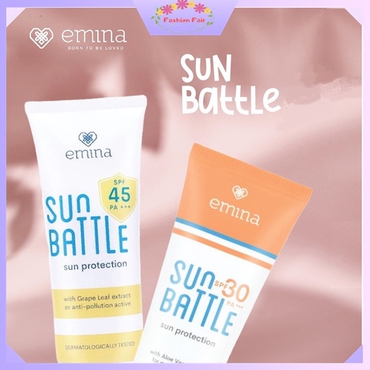 Fashion Fair - Emina Sun Battle SPF 30 PA+++ 60ml - Sun Battle SPF45 PA+++ 30ml