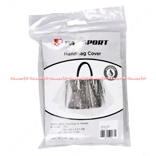 Passport Hand Bag Cover Sarung Tas Tangan Transparant Pelindung Tas Dari Air Hujan Dan Debu Pasport Handbag Cover Sarung Tas Anti Air Hujan Warna Bening Clear