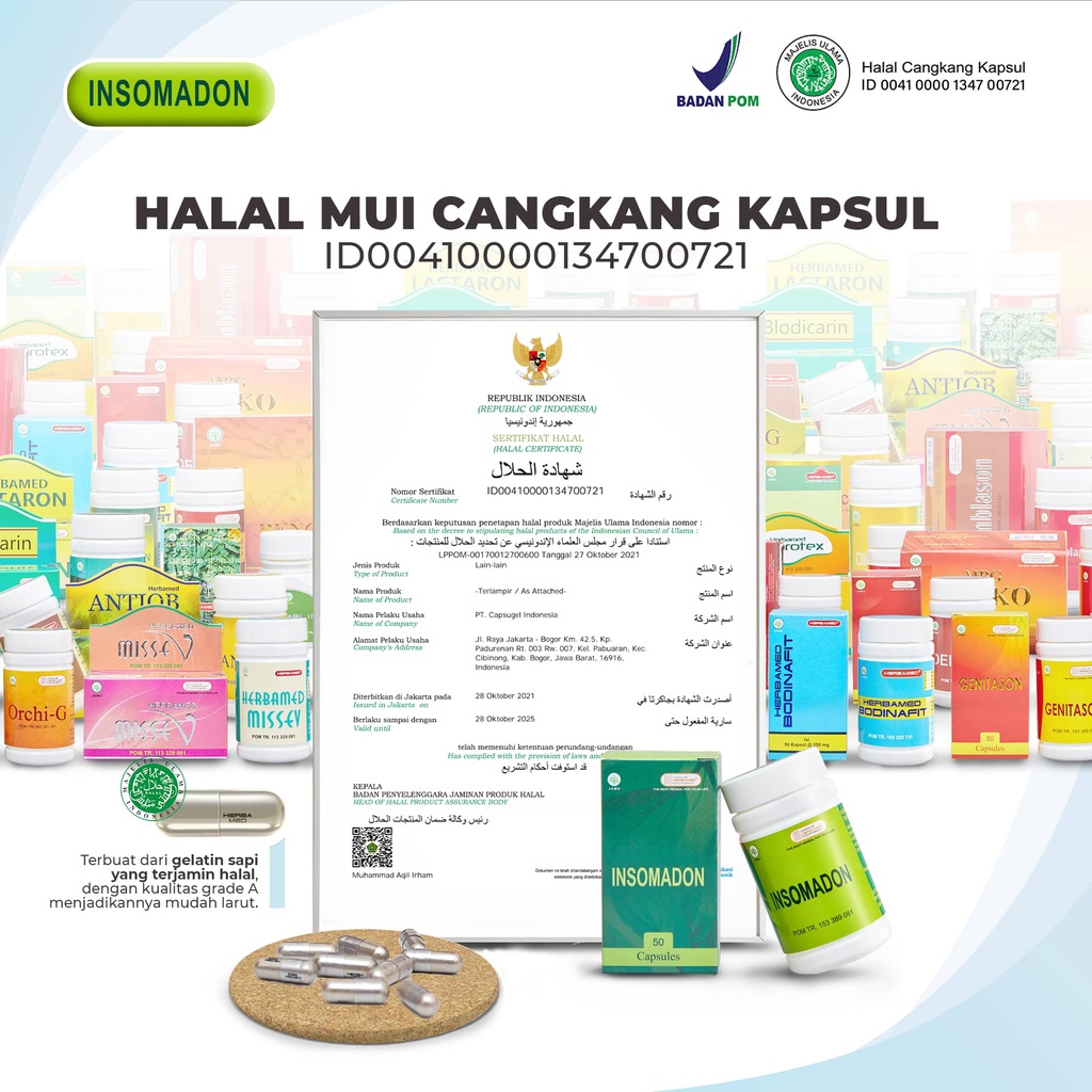 INSOMADON Original Obat Herbal Insomnia Gangguan Sulit Tidur