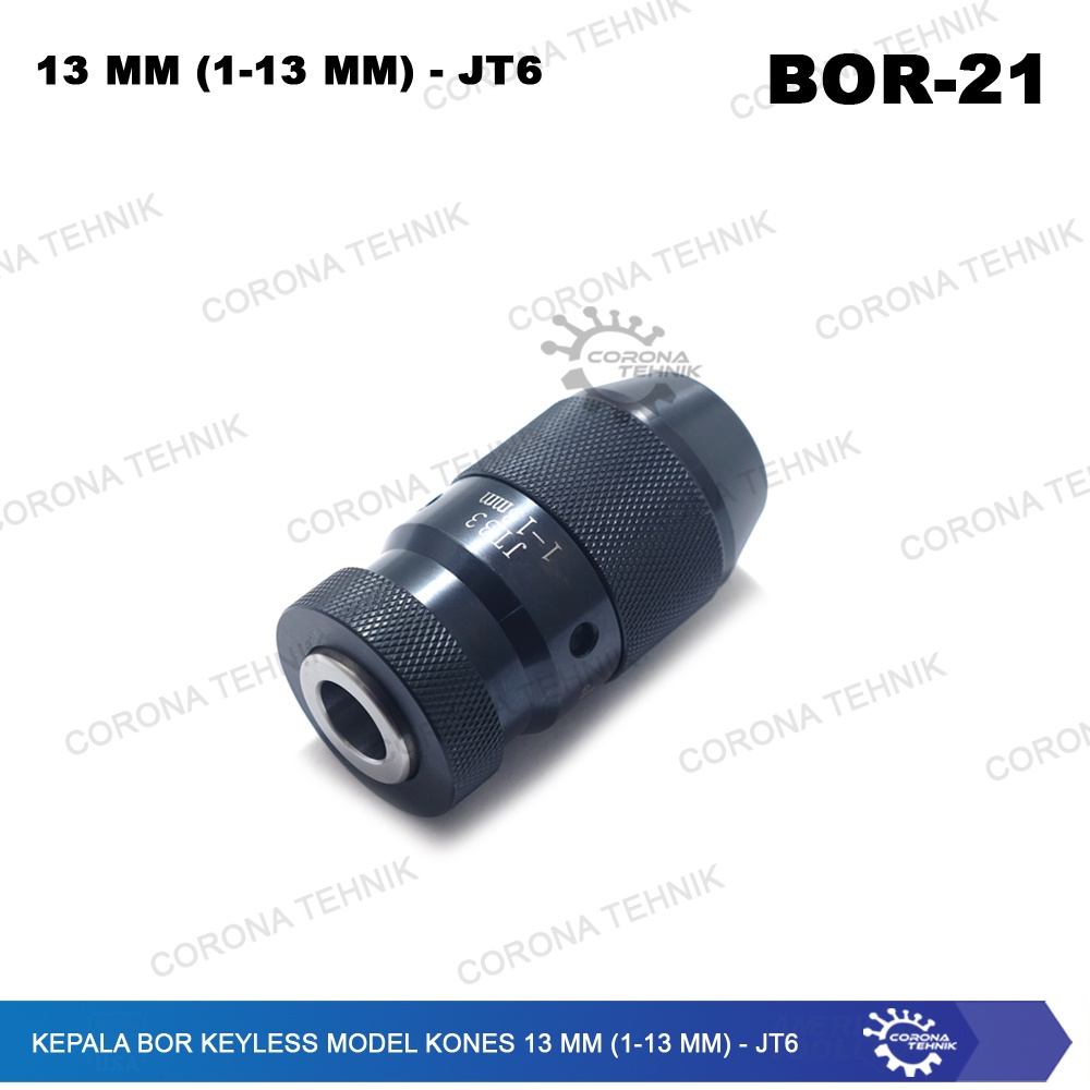 JT6 - Kepala Bor Keyless Model Kones 13 mm (1-13 mm)