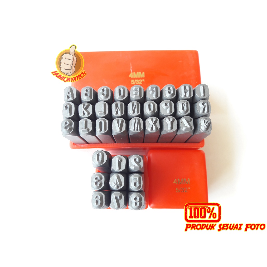 Paket Alat Ketok Huruf dan Angka 4mm Toyoda / Ketok Huruf Angka Set 4mm