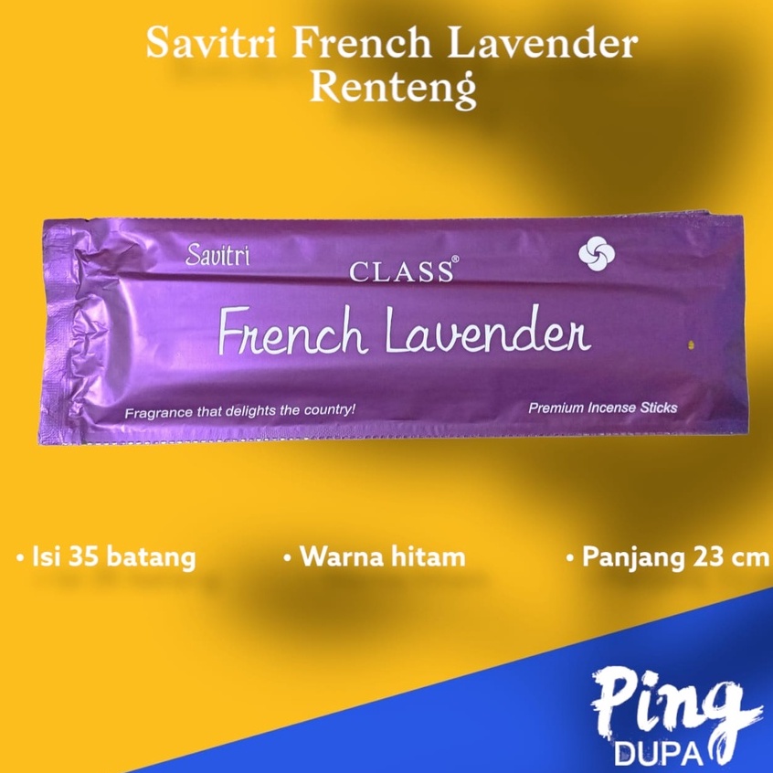 Dupa Hio French Lavender Renteng By Savitri India Isi 35 Batang