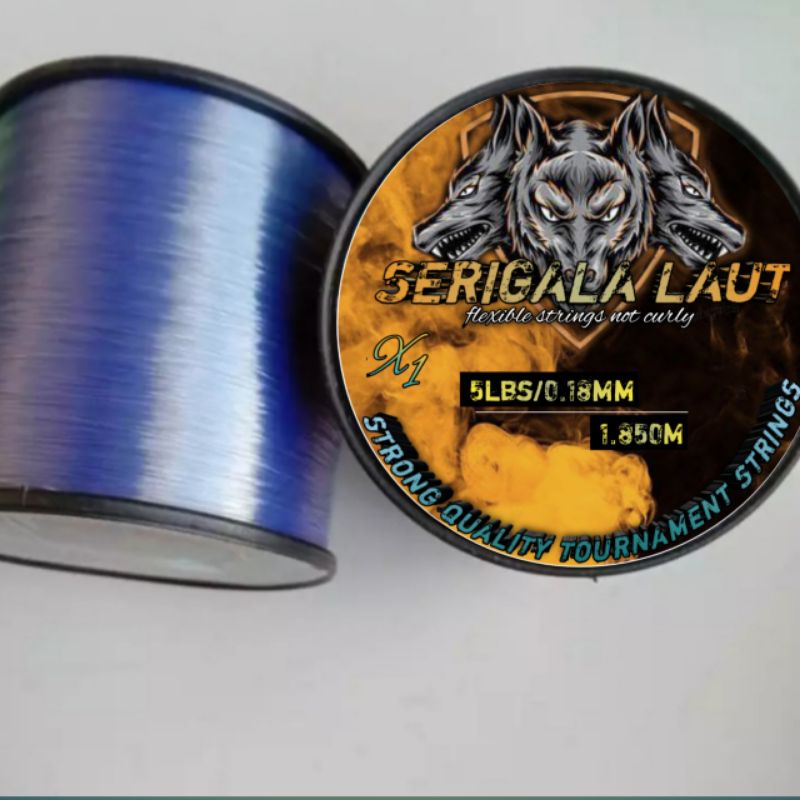 Senar Pancing Serigala laut 1000M (  BIRU FLOREN   ) alat pancingSenar SenarNilon mancing joran..
