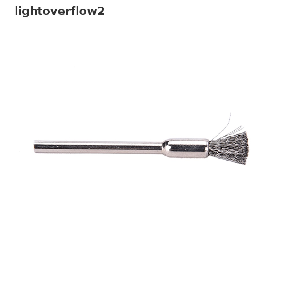 (lightoverflow2) 10pcs / Set Sikat Kawat Mini Ukuran 3x5mm Untuk Gerinda / Bor