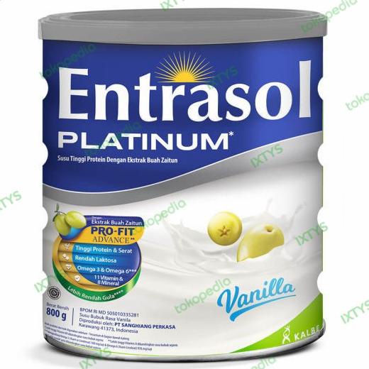 

[ COD ] Entrasol Platinum Vanila 800 Gram Susu Lansia 60+