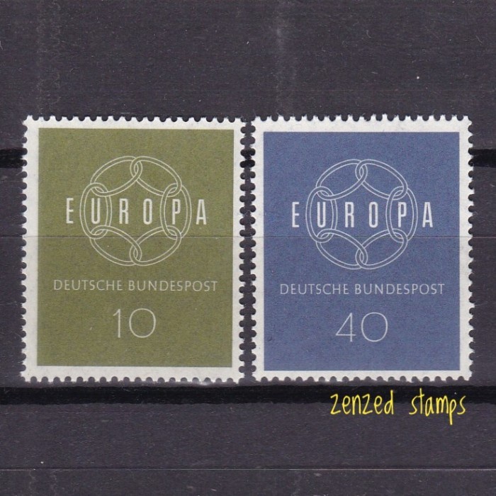 

0715 Perangko Belanda 1959 Europa Stamps 2v Mnh