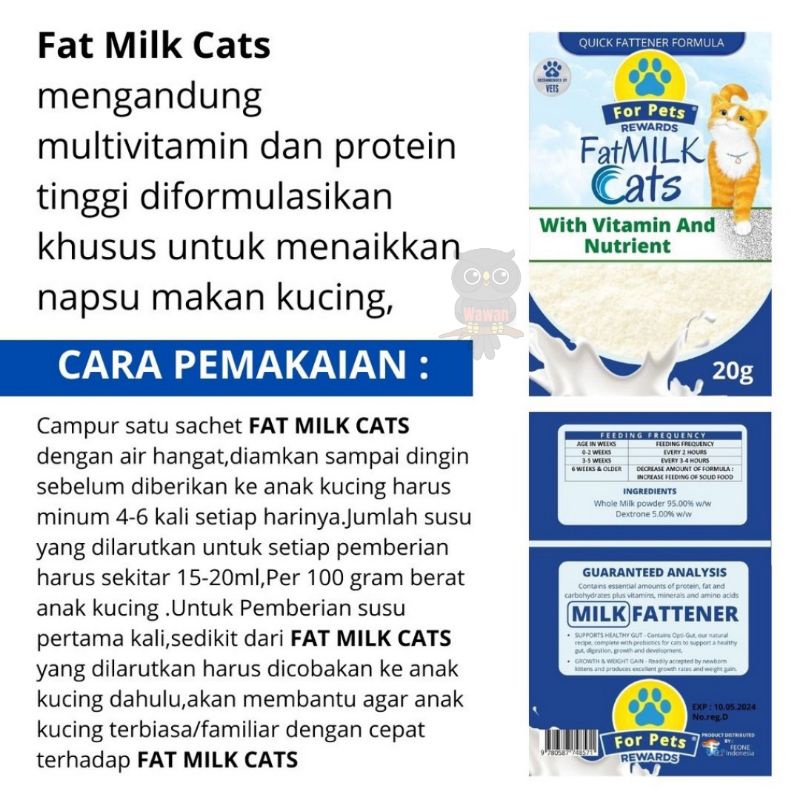 SUSU PENGGEMUK PERTUMBUHAN UNTUK KUCING FAT MILK CATS