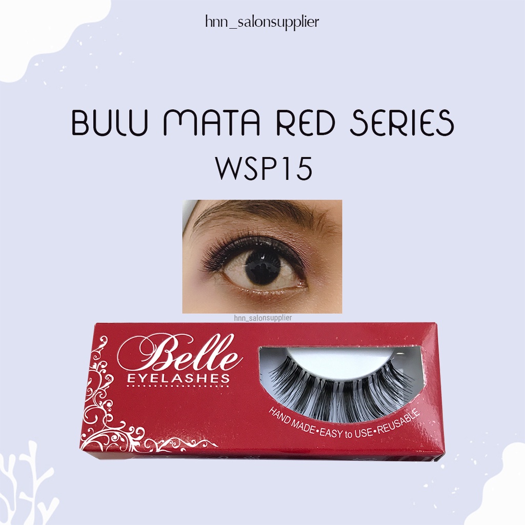 WSP 15 Bulu Mata Palsu Handmade Fake Eyelash Eye Lashes Lash Artifivial Belle Eyelashes