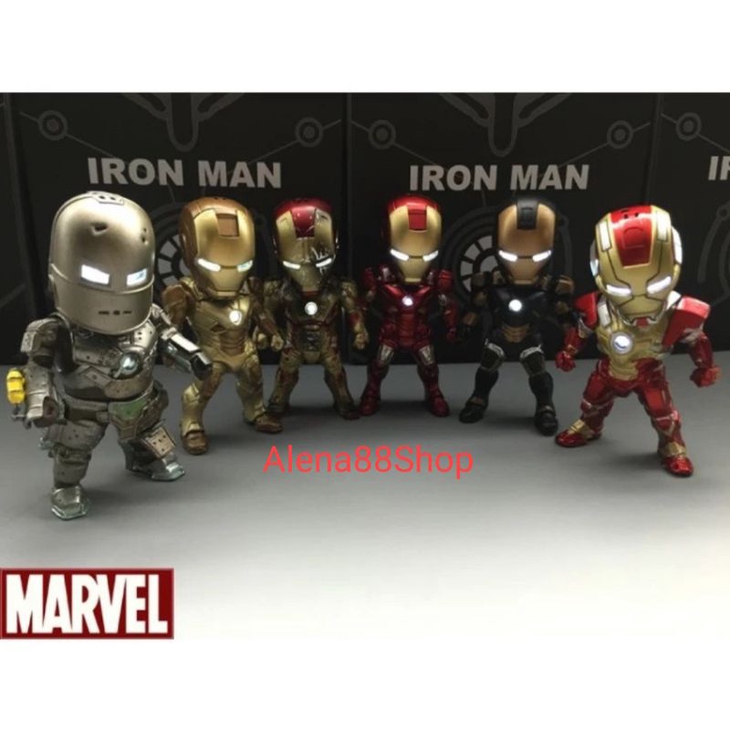 Egg Attack Kids Logic Iron man Light & Function Set 6 pcs chibi ori