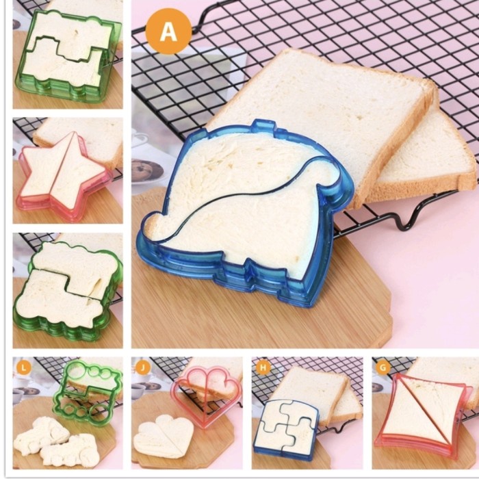 Cetakan Pemotong Sandwich Roti Tawar Cutter DIY/Makanan/Roti/Biskuit