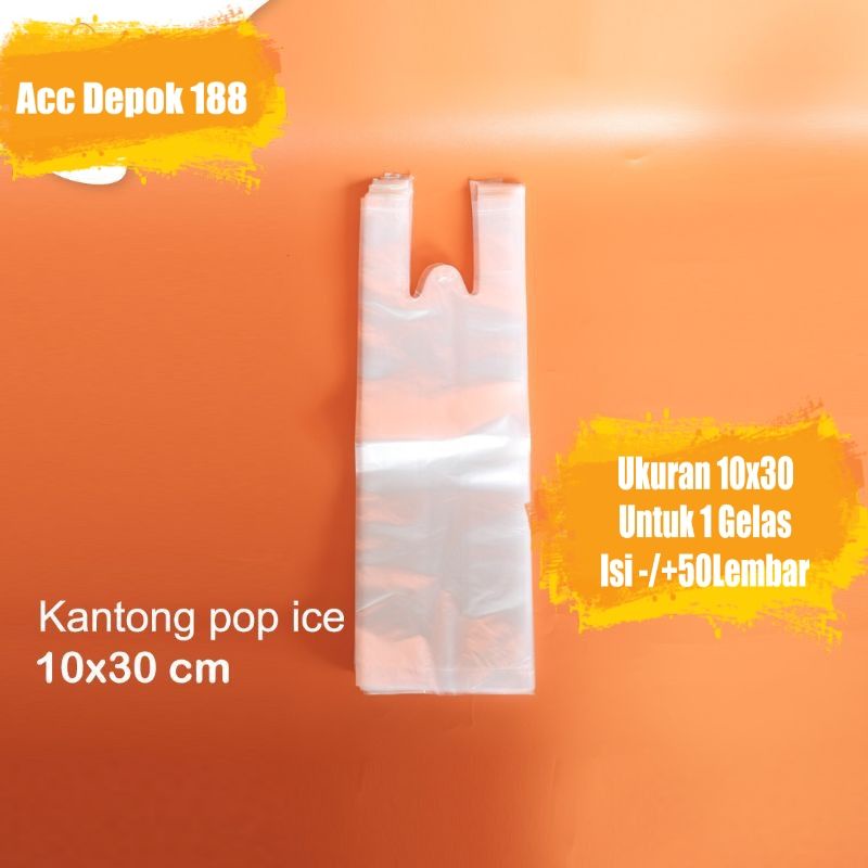 Kantong Plastik Pop ice / Kantong GELAS 10X30 1040 1GELAS 2GELAS