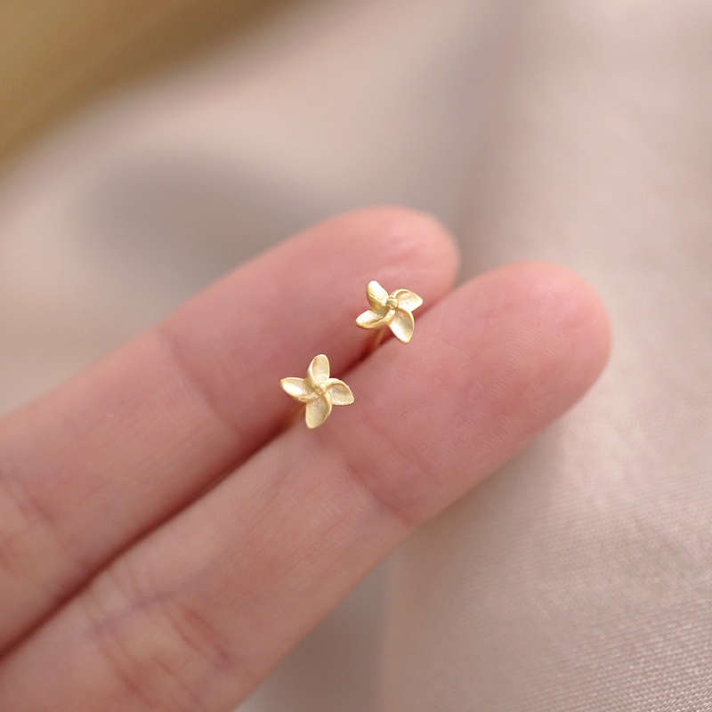 We Flower Anting Stud Desain Kincir Angin Bahan S925 Silver Hypoallergenic Gaya Korea Untuk Wanita