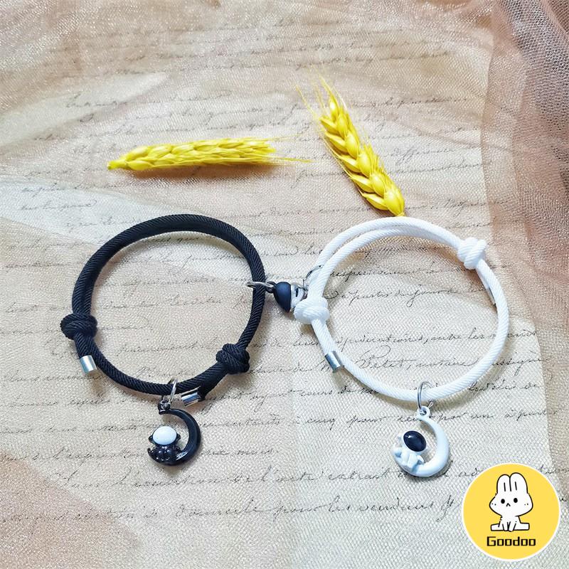 2Pcs Gelang Magnetik Pasangan Astronaut Uniseks Bintang Hadiah Perhiasan Fashion -Doo