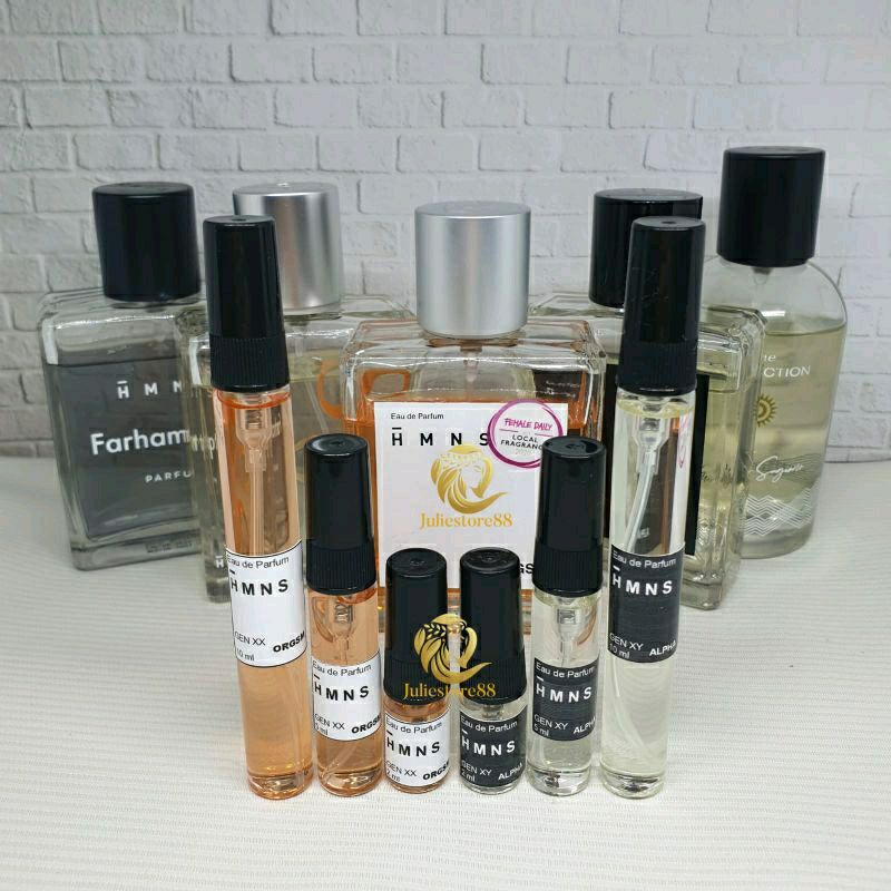 (Decant/Share ORI) HMNS Parfum Orgasm EOS Essence of The Sun The Perfection Alpha Farhampton Addict Ambar Janma Elea DOS My frist O Hair &amp; Body Mist