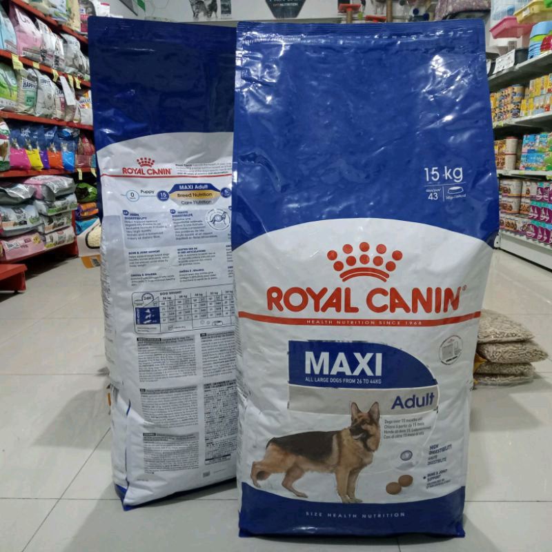 Makanan dogfood Maxi Adult 15kg(GOJEK) Dry food Royal Canin untuk anjing dewasa ras besar