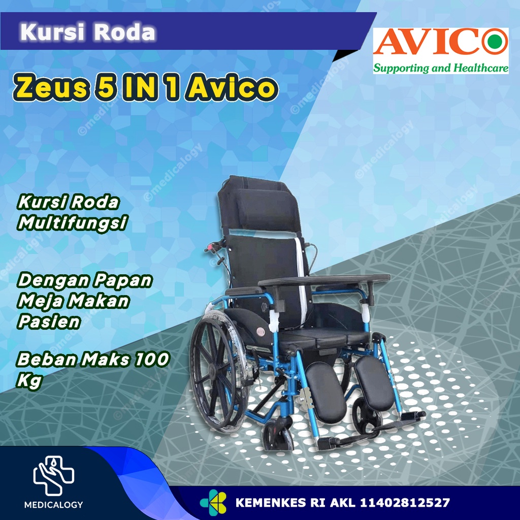 Kursi Roda Avico 5 in 1 Aluminium (Zeus)