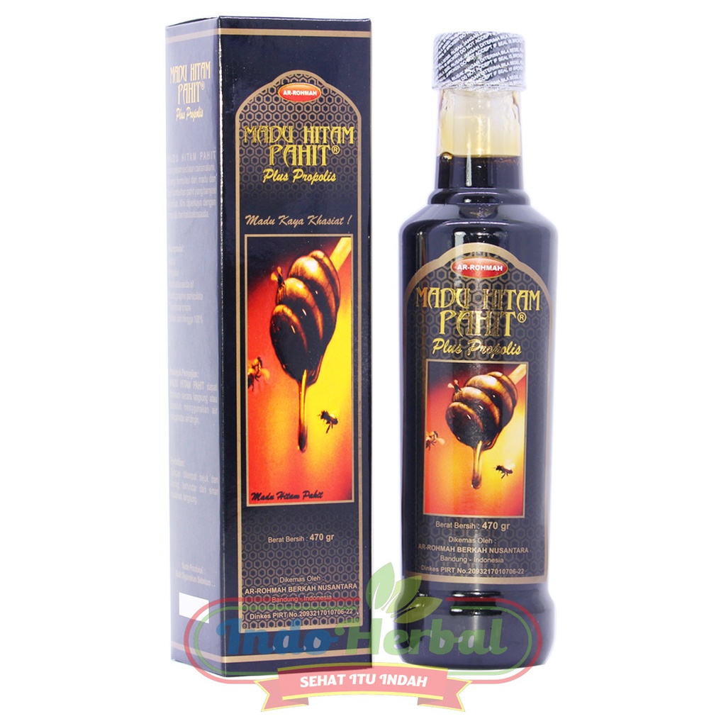 Madu Hitam Pahit AR-ROHMAH | ARROHMAH 470 Gr | AR ROHMAH Plus Propolis
