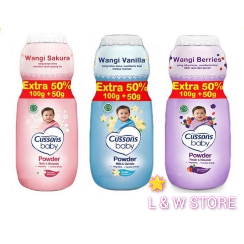 Cussons Baby Powder 100gr + 50gr/Bedak Baby