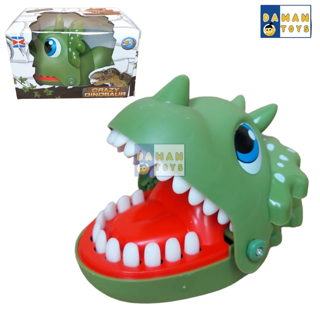 Mainan Dinosaurus Gigit Tangan Prank Trex Tresaraptor Dino Gigitan Jari Dentist Game Dinosaur