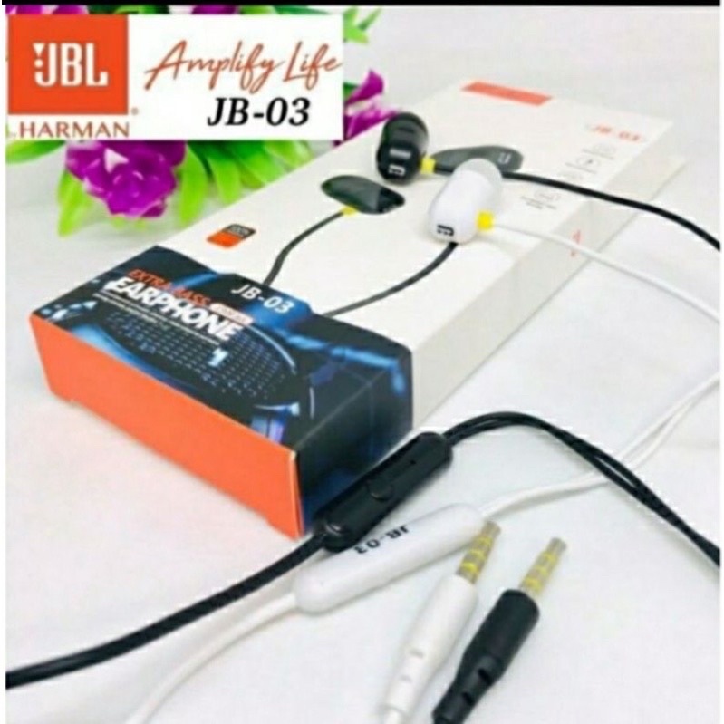 Headset JBL JB 03 Hansfree Stereo Earphone Extra bass