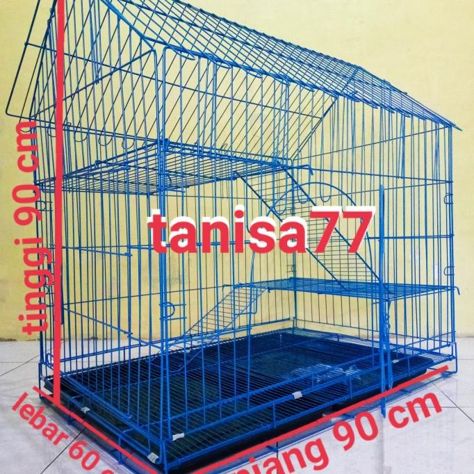 Baru kandang kucing model rumah 2tingkat