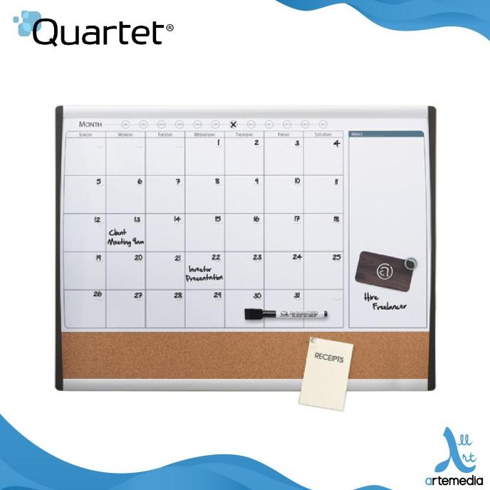 

Papan Tulis Tempel Quartet 43x58cm Magnetic Planner Bulletin Arc Frame