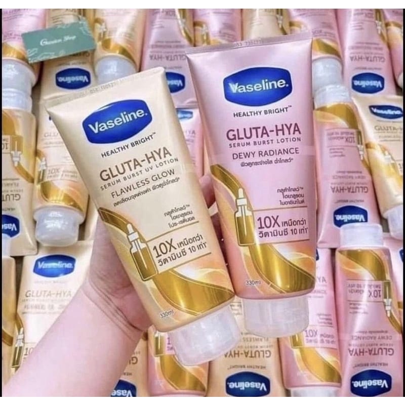 VASELINE GLUTA-HYA BODY LOTION 330ML PELELMBAB TUBUH PERAWATAN SERUM